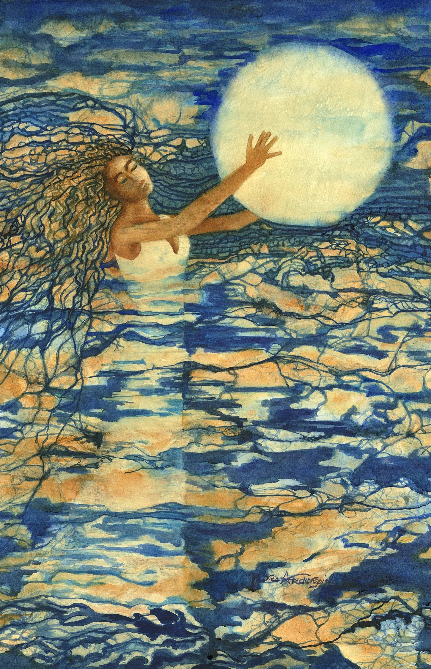 Moon Rise — Patrice Federspiel Watercolors